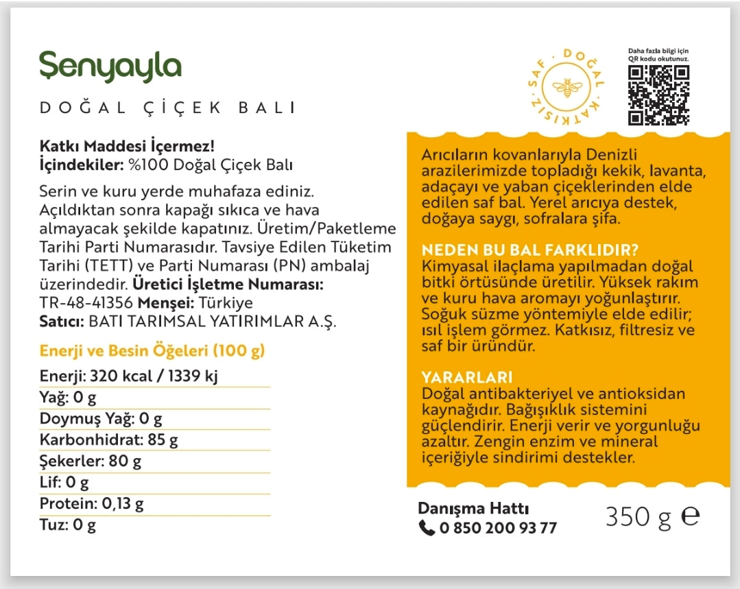 Şenyayla Çiçek Balı