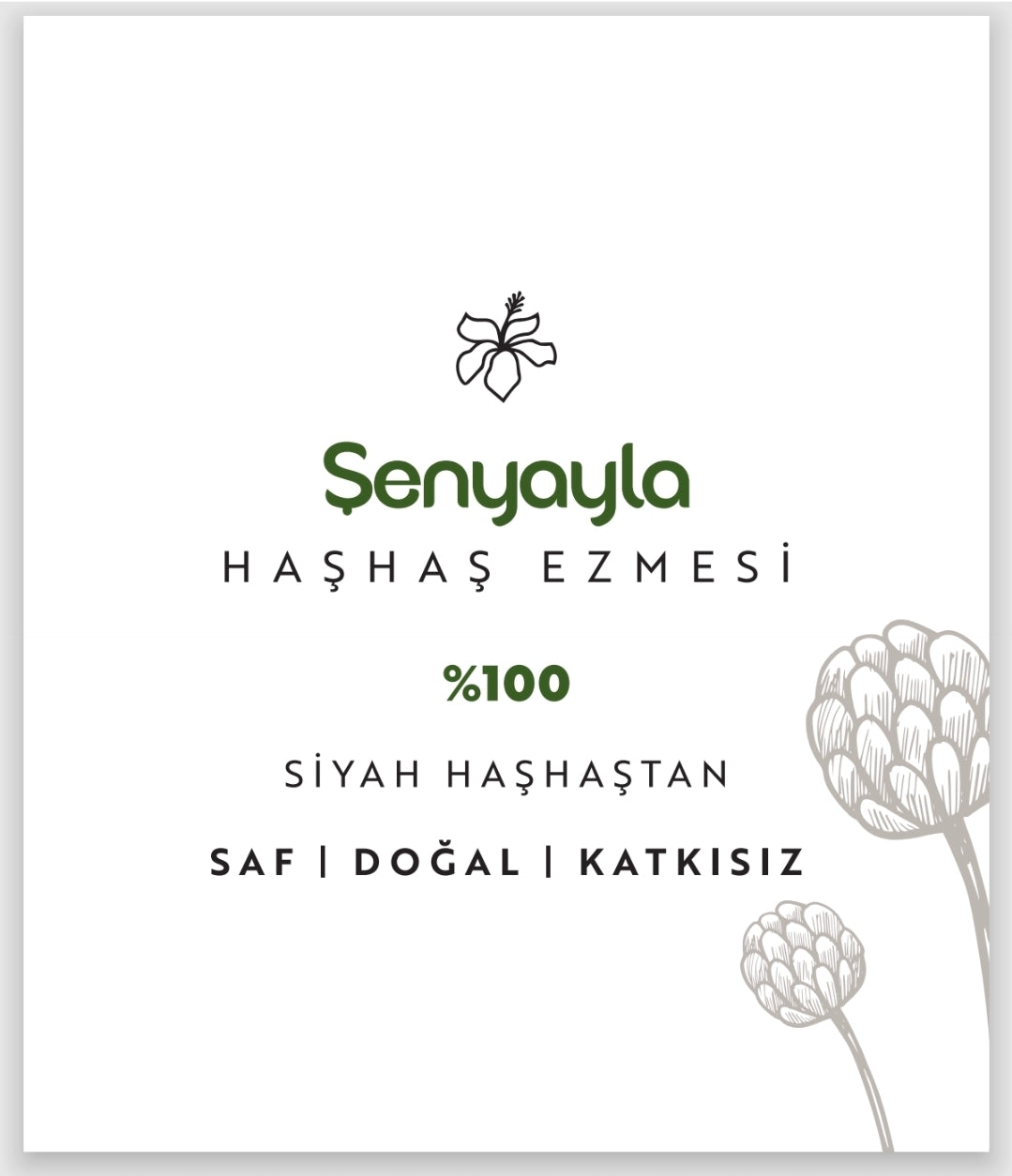Şenyayla Siyah Haşhaş Ezmesi